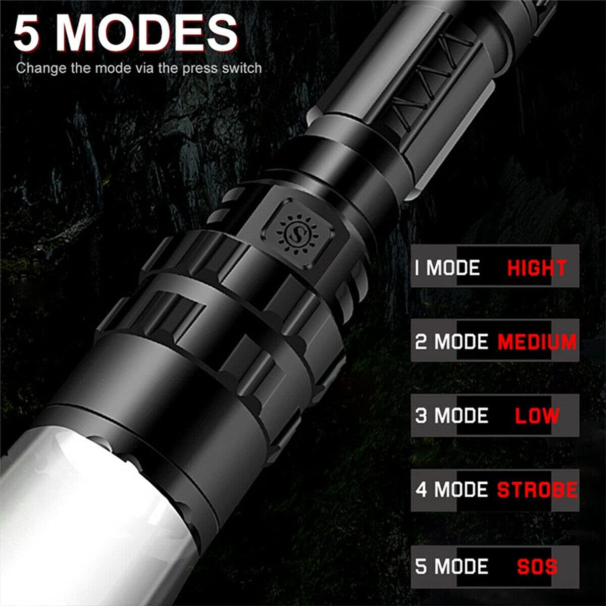 Brightest Flashlights Rechargeable Waterproof Flashlight Image