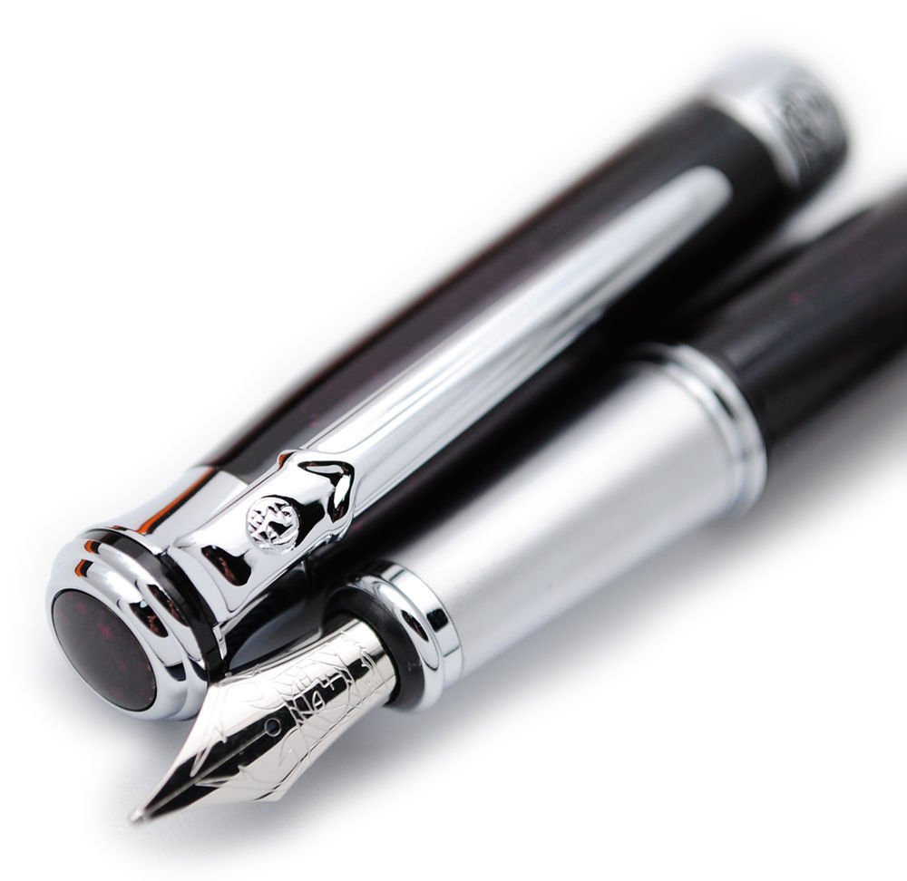 czxwyst Picasso 903 Sweden Flower King Fountain Pen Original Box (Red Marble)