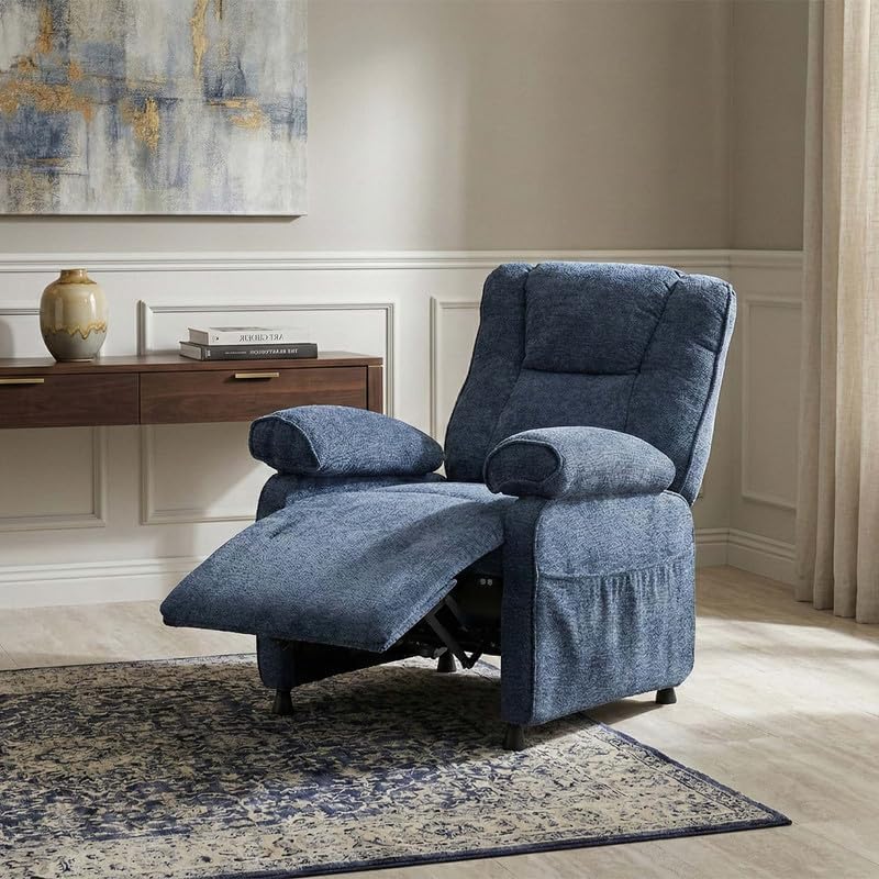 Image of Royaloak Houston Fabric Power Motion Recliner 1S, High Backrest, Memory Remote Adjustable Recliner, Pillow Top Armrests, Super Soft Cushions, Sturdy Footrest, Side Pockets