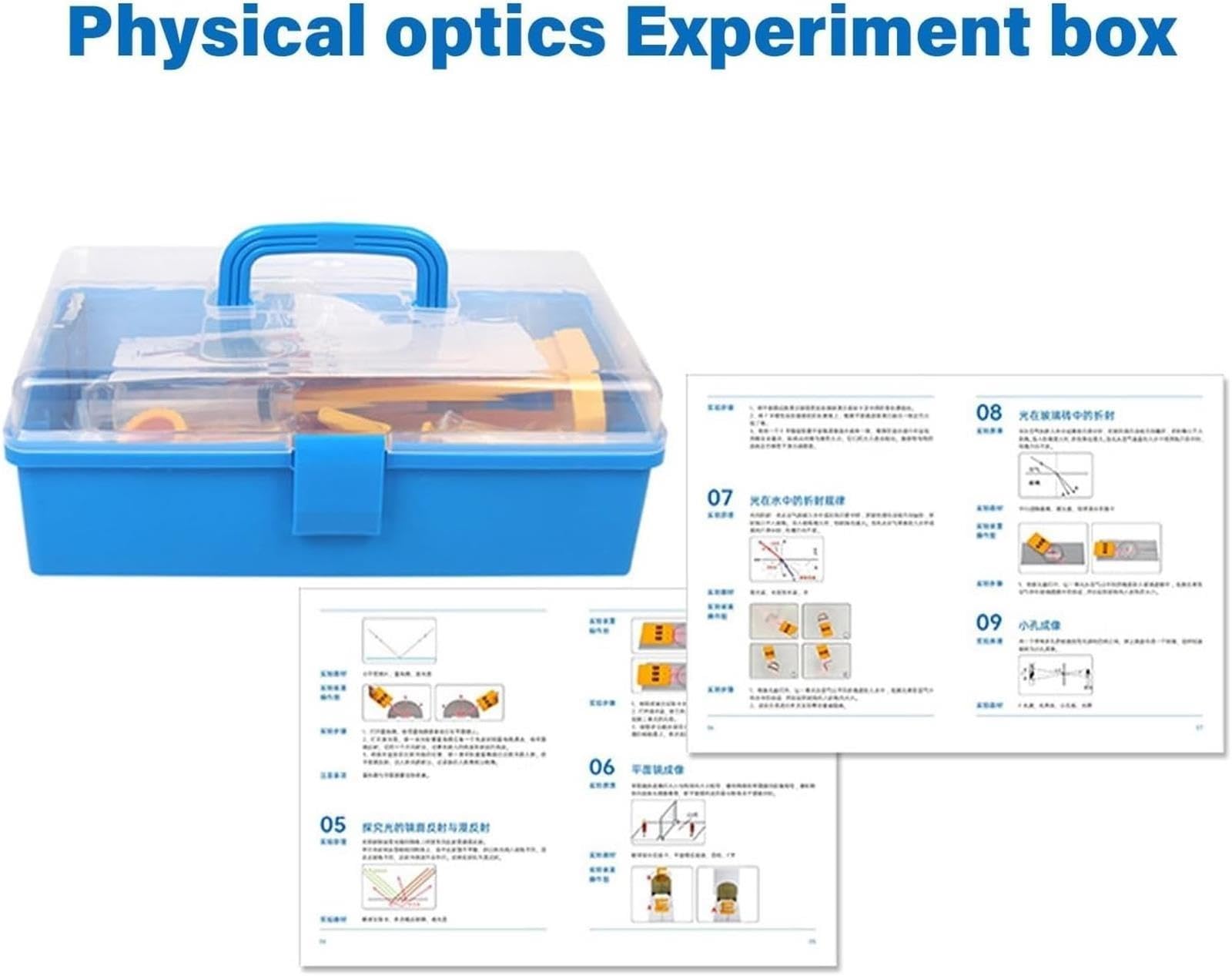 Umfassendes Physik-Optik-Experimentierbox-Set, tragbar optisch
