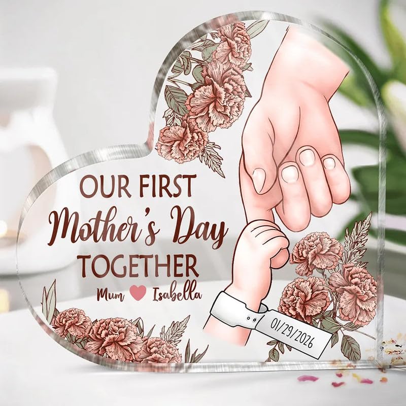 【美品】マザーズエンブレイス　Mother's Embrace一式 Amazon.com: Personalized Heart Shaped Acrylic Plaque - First