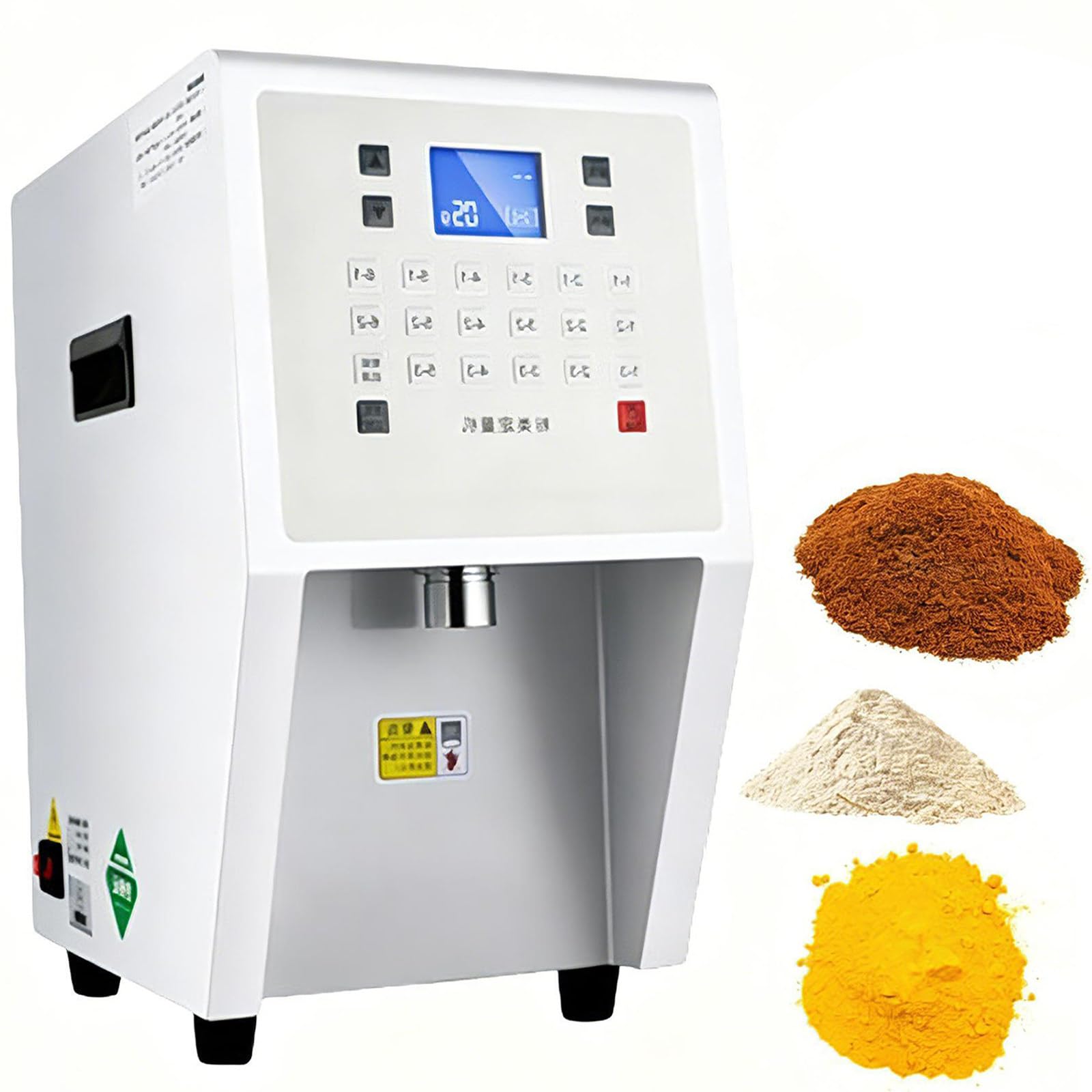 Automatischer Sirup- und Pulverspender, 3,5 l elektrisches Füllgerät mit intelligentem Panel, kommerzielles quantitatives Instrument für Kakao, Puderzucker, Milchpulver
