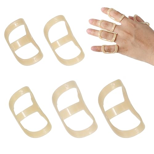 5 férulas ovaladas para dedos, férula de dedo gatillo, férula impermeable para dedo índice de pulgar, dedo meñique medio (talla 6, 7, 8, 9, 10)
