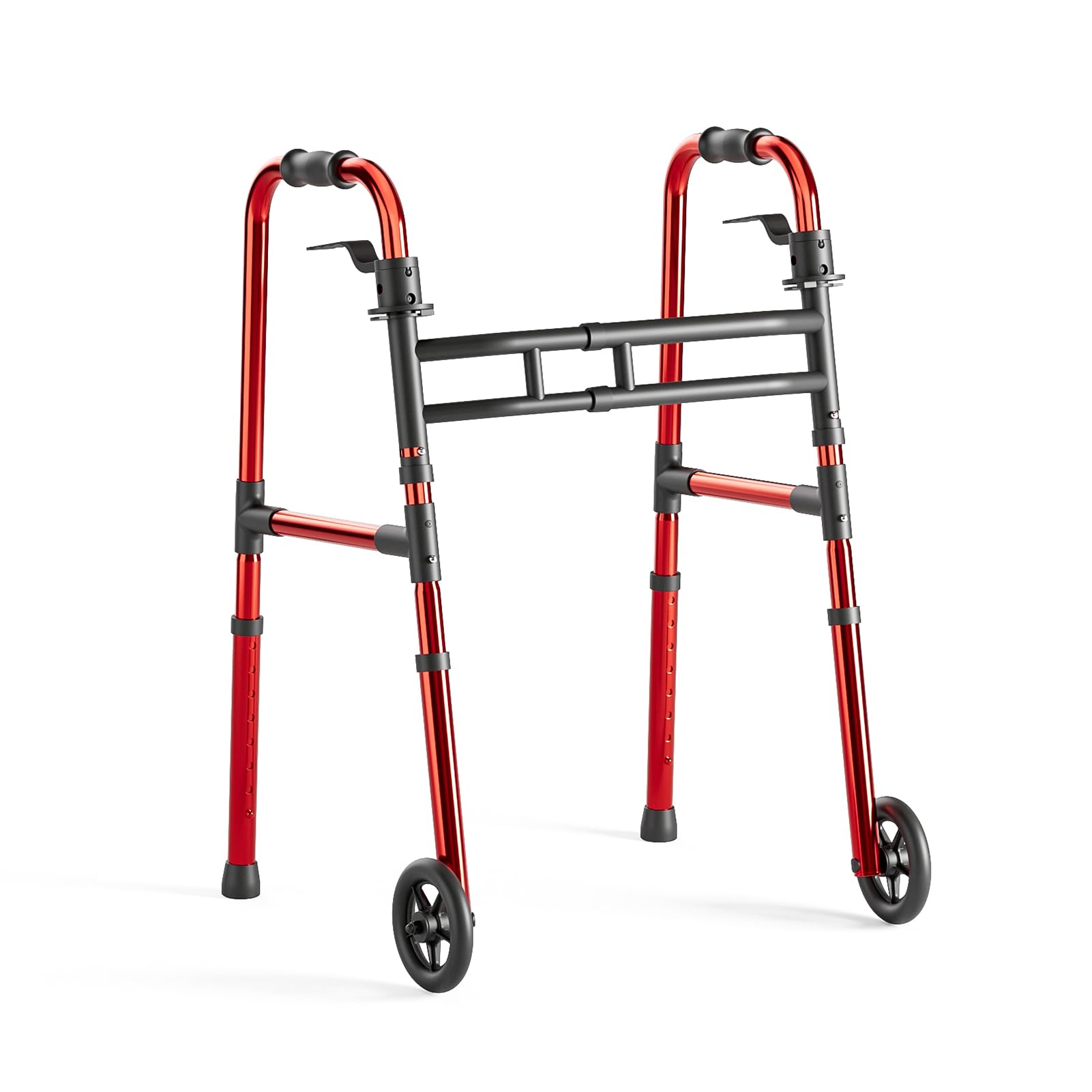 Loyoda Lightweight Foldable Walker for Seniors with 5" Front Wheels