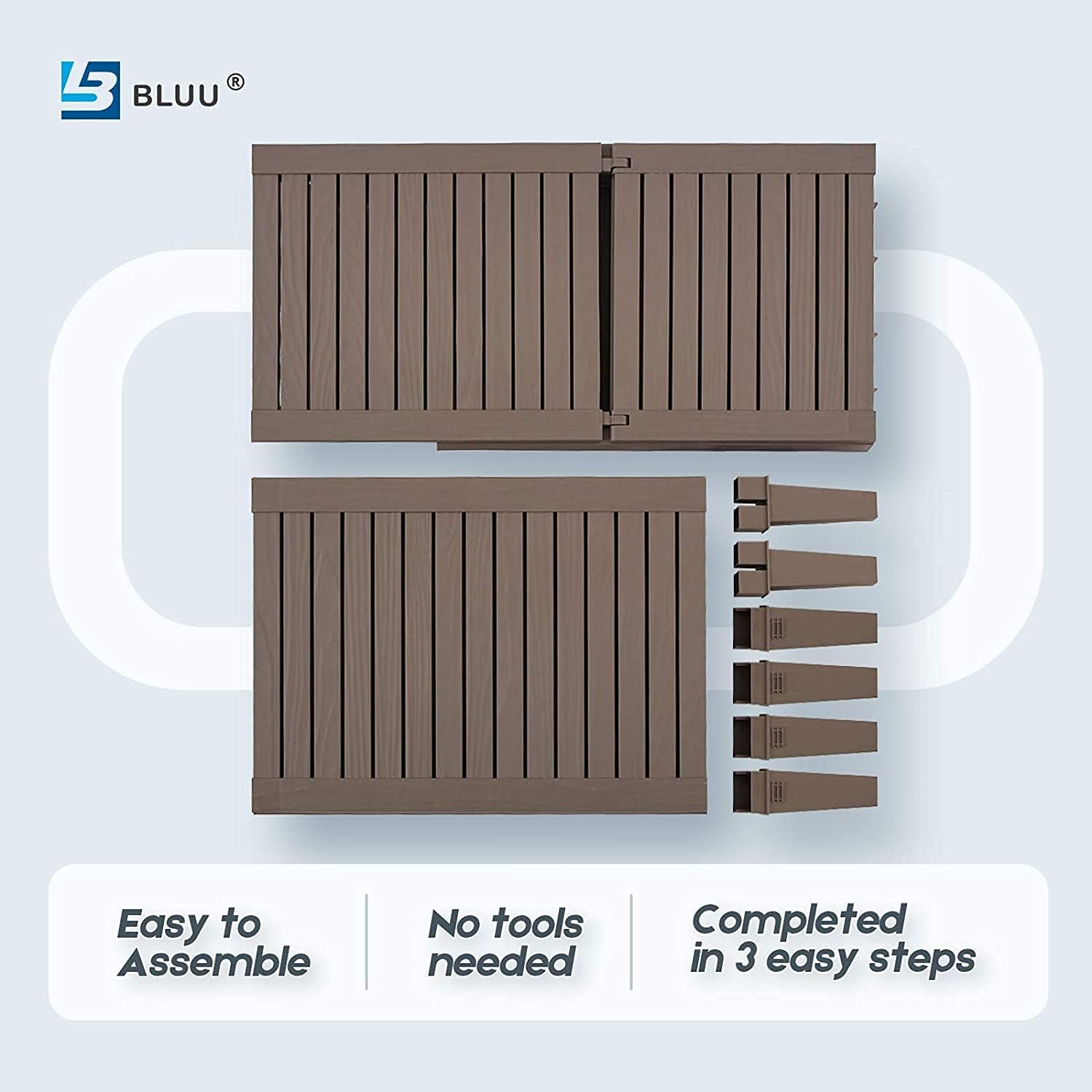 BLUU Chaise Lounge Chairs for Outdoor Patio Use | Adjustable with 5 Positions | Wood Texture Design | Waterproof | Easy to Assemble | Max Weight 330 lbs | Set of 2: Kitchen & Dining