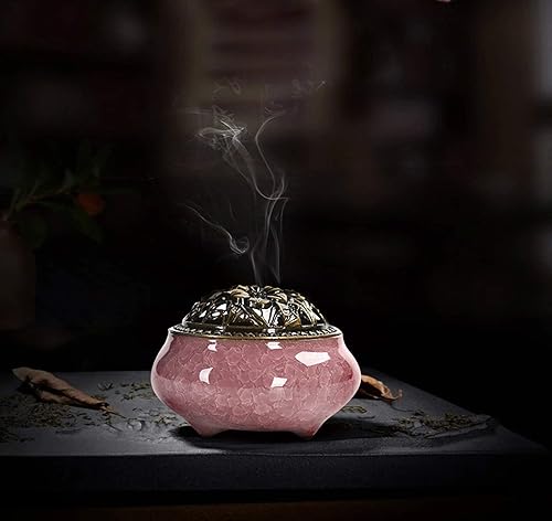 Miniatura 4 de Quemador de incienso de cerámica con soporte de palo de incienso Calabash, quemador de incienso de cerámica 3 en 1, para uso con varilla o bobina de