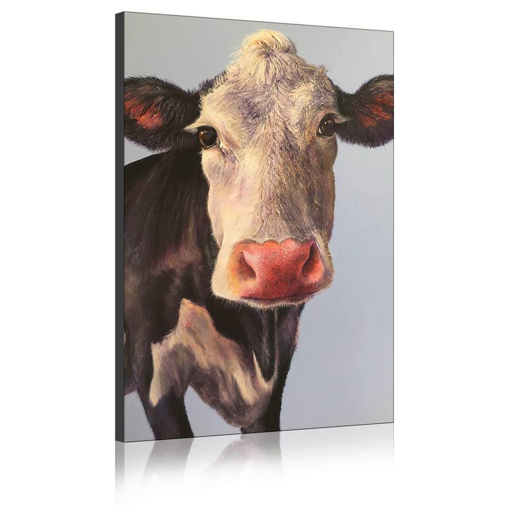 Toile de vache pop art 60x90 cm pour decorer vos murs sans cadre encombrant