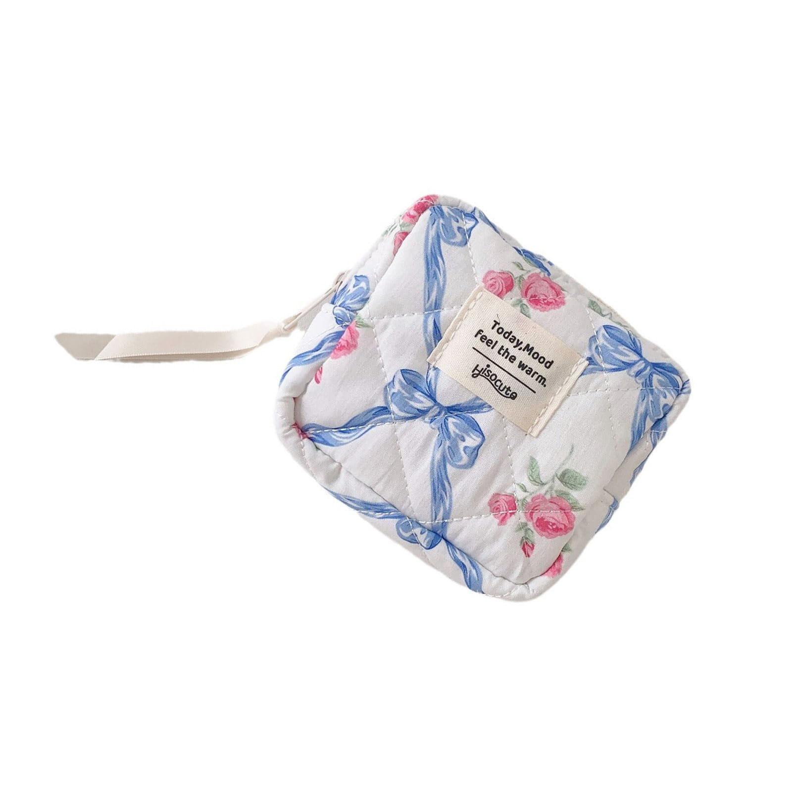 Sisyeuo Lovely Butterfly Makeup Pouches Sturdy Polycotton Fabric Compact Storage Bag for Cosmetics and Small Essential Butterfly Pattern Waterproofs Travel Sturdy Polycotton Multi-Compartment Storage