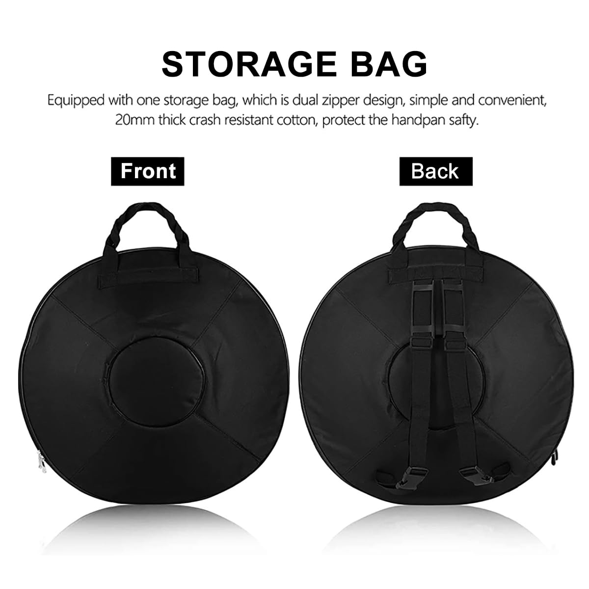 Handpan Drum Instrument, Oro, Re Minore 9 Note Tamburo A Mano In Acciaio Da 22'' Con Borsa Morbida, 2 Bacchette, Supporto, Per Meditazione E Rilassamento