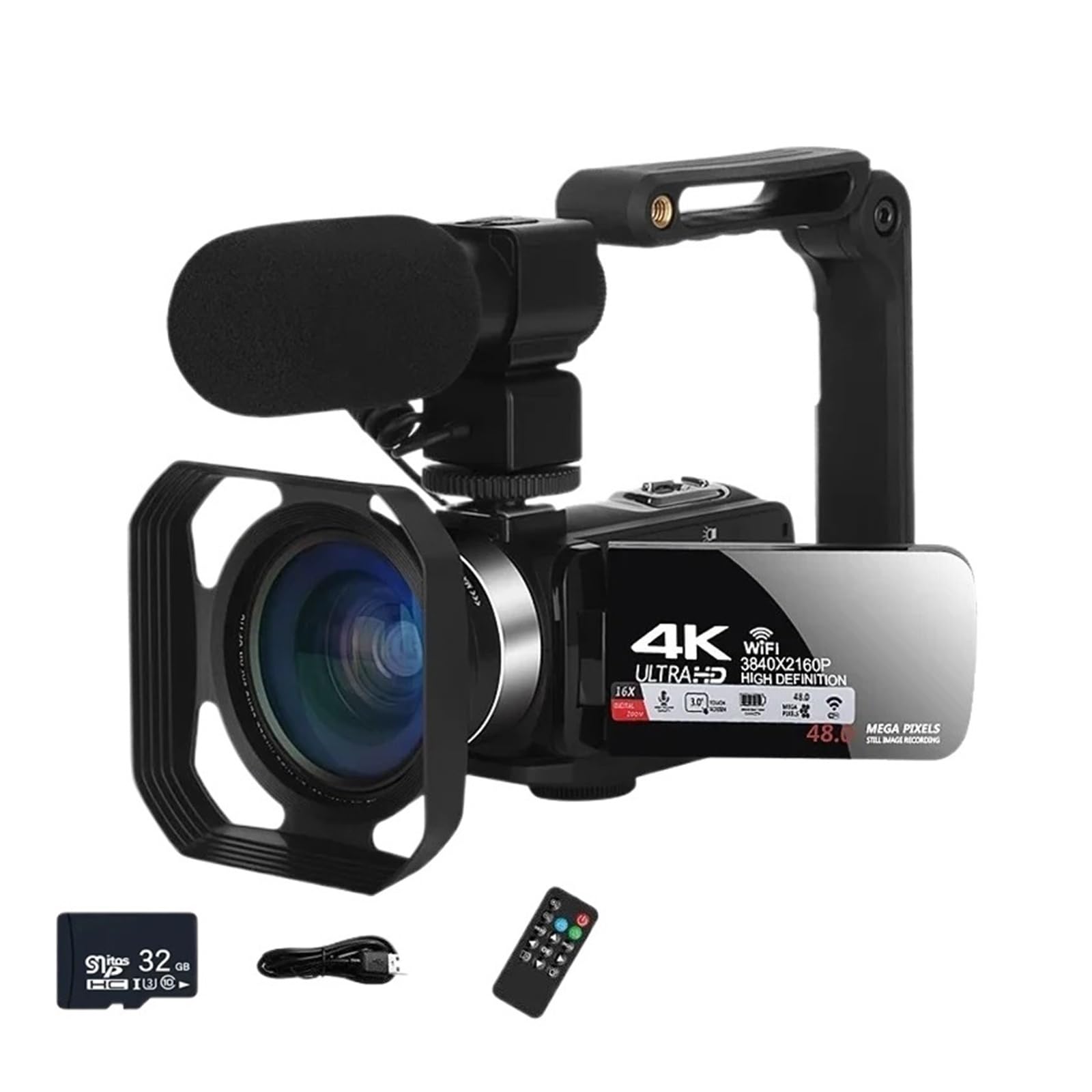 Digital Camera 4k Professional Camcorder for 48MP WiFi Video 18X Zoom Webcam(32G)-picture-21