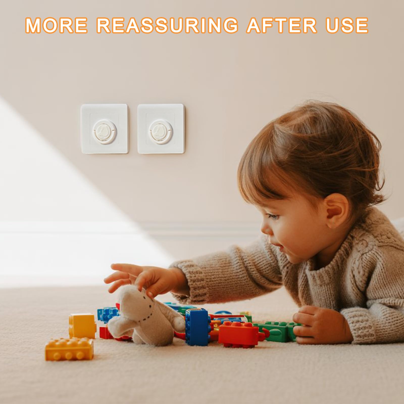PUREASY 8-Pack Plug Socket Covers UK, White ABS Socket Covers with Hidden Pull Ring & Cute Bear Design - Image 4