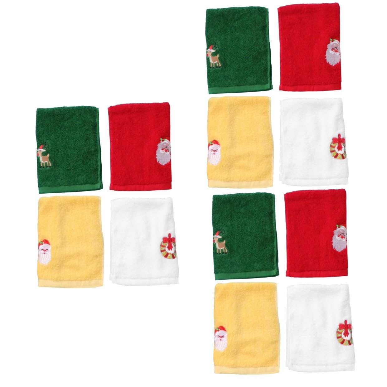 12piezas Toallas De Navidad Bordadas Toallas para Cocina y Baño Absorbentes y