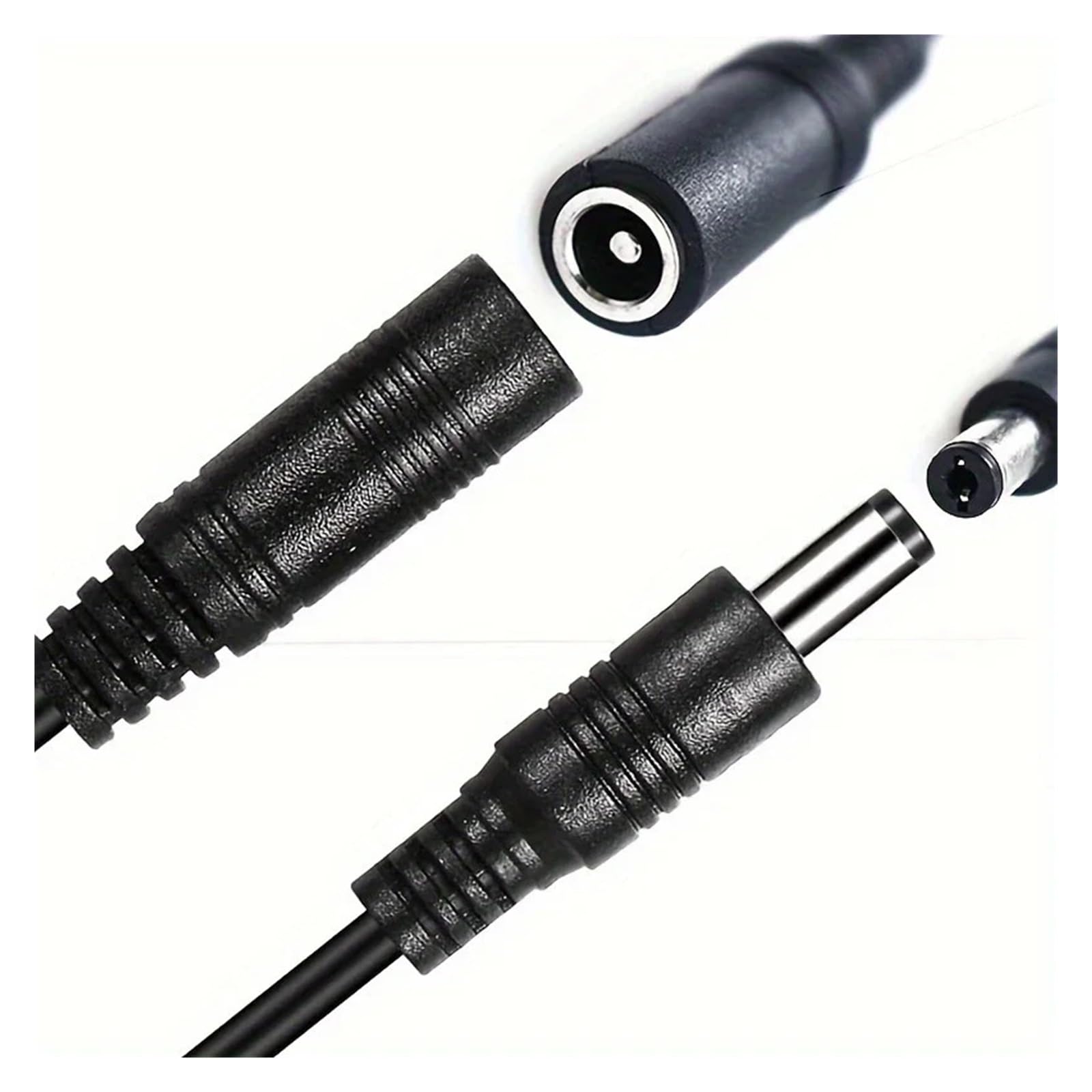 Kabel rozdzielacza zasilania prądem stałym 1 żeński na 2/4/8 męski adapter w kształcie litery Y z wyjściem 12 V złącze 5,5 mm x 2,1 mm do kamer(5 Pieces,1 Female to 8 Male)