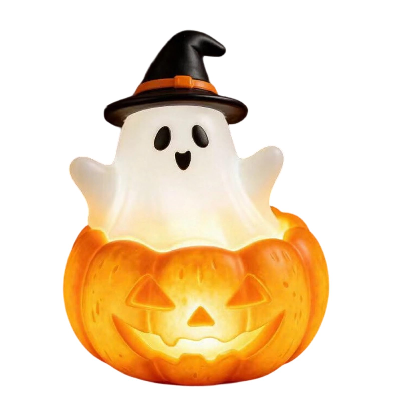 RetroNest Light Up Ghost Ornament, LED Resin Halloween Figurine Decor