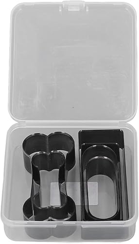 Miniatura 7 de Troquel de corte de cuero, troquel de corte de cuero, 6 piezas de troqueles de corte de cuero herramienta de corte hueco rectángulo ovalado forma de