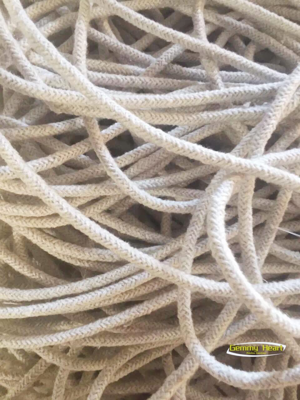 Nastro in fibra ceramica per confezionamento di pressacavi ad alta e bassa temperatura, isolamento ignifugo da 5 m, per sigillatura industriale e uso ad alta temperatura (24 mm x 24 mm)