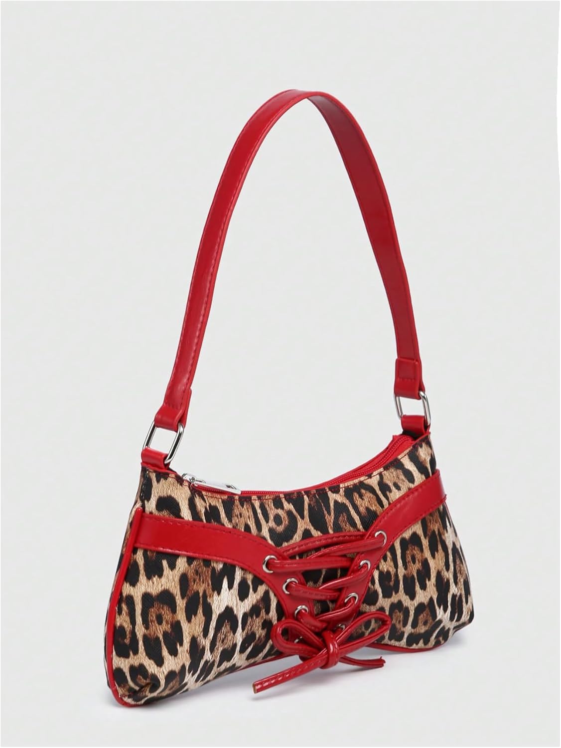 Verdusa Women's Y2K Purse Coquette Bow Tie Vintage Shoulder Bags Lace PU Leather Kawaii Handbag - Image 5