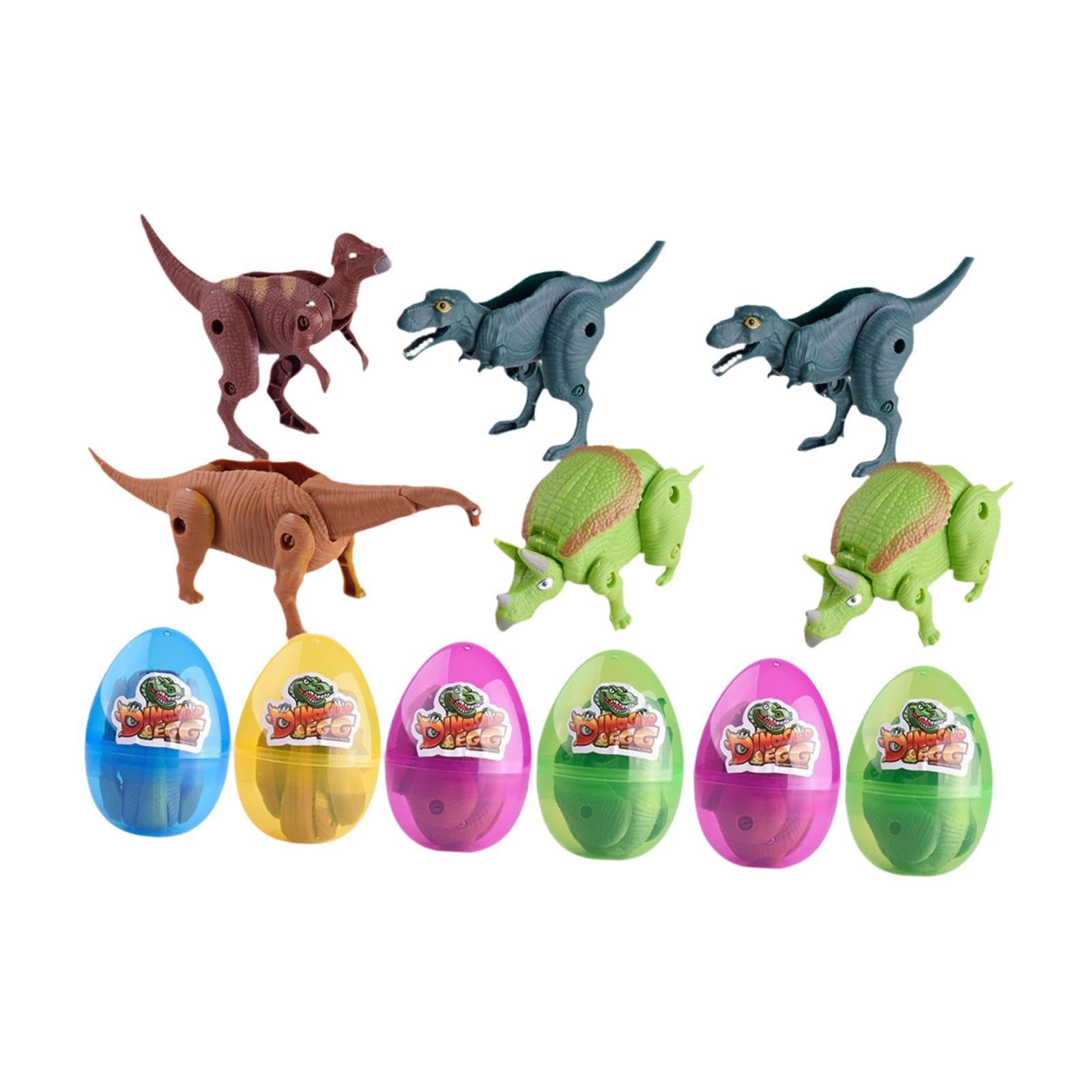 12 Uova Trasformabili a Forma di Dinosauro, Articoli per Feste, Decorazioni per La Casa E, Divertenti Uova di Pasqua Pre-riempite, Giocat, Style B