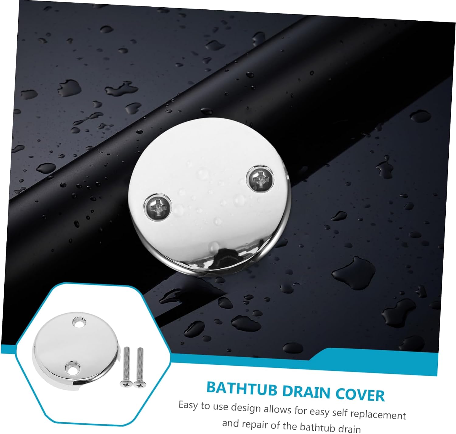 LIFKOME 1Set Single Hole Bathtub Drain Cover Screw Drain Plate for Efficient Complete Drain Plug Strainer Kit Bathroom Accessories Enhances Bathtub Aesthetic image 3
