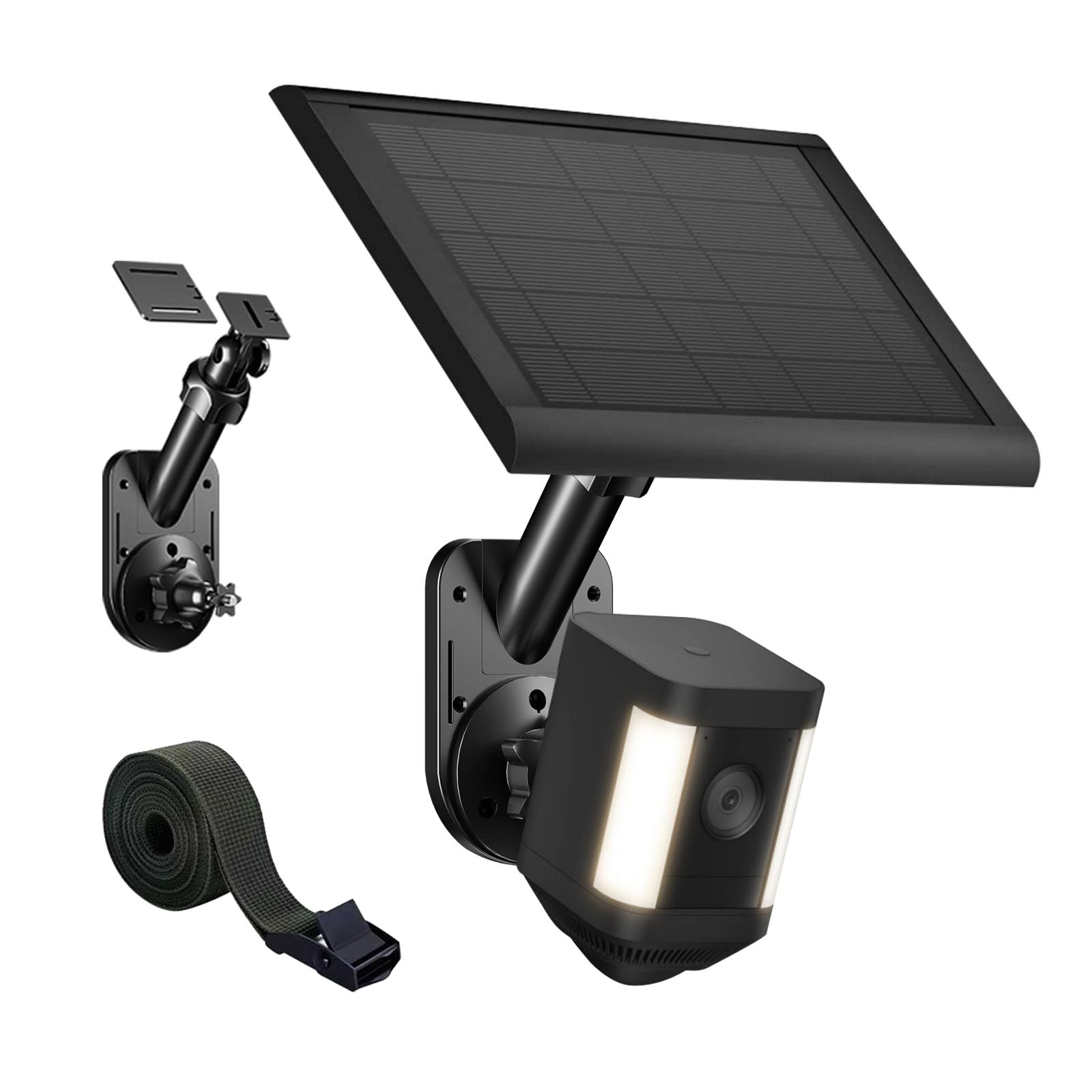 Uchwyt ścienny 2 w 1 do Ring Spotlight Cam Pro/Plus, Stick Up Cam i paneli słonecznych, uniwersalna śruba 1/4" do Arlo, Eufy, Wyze i innych kamer słonecznych i ładowarek