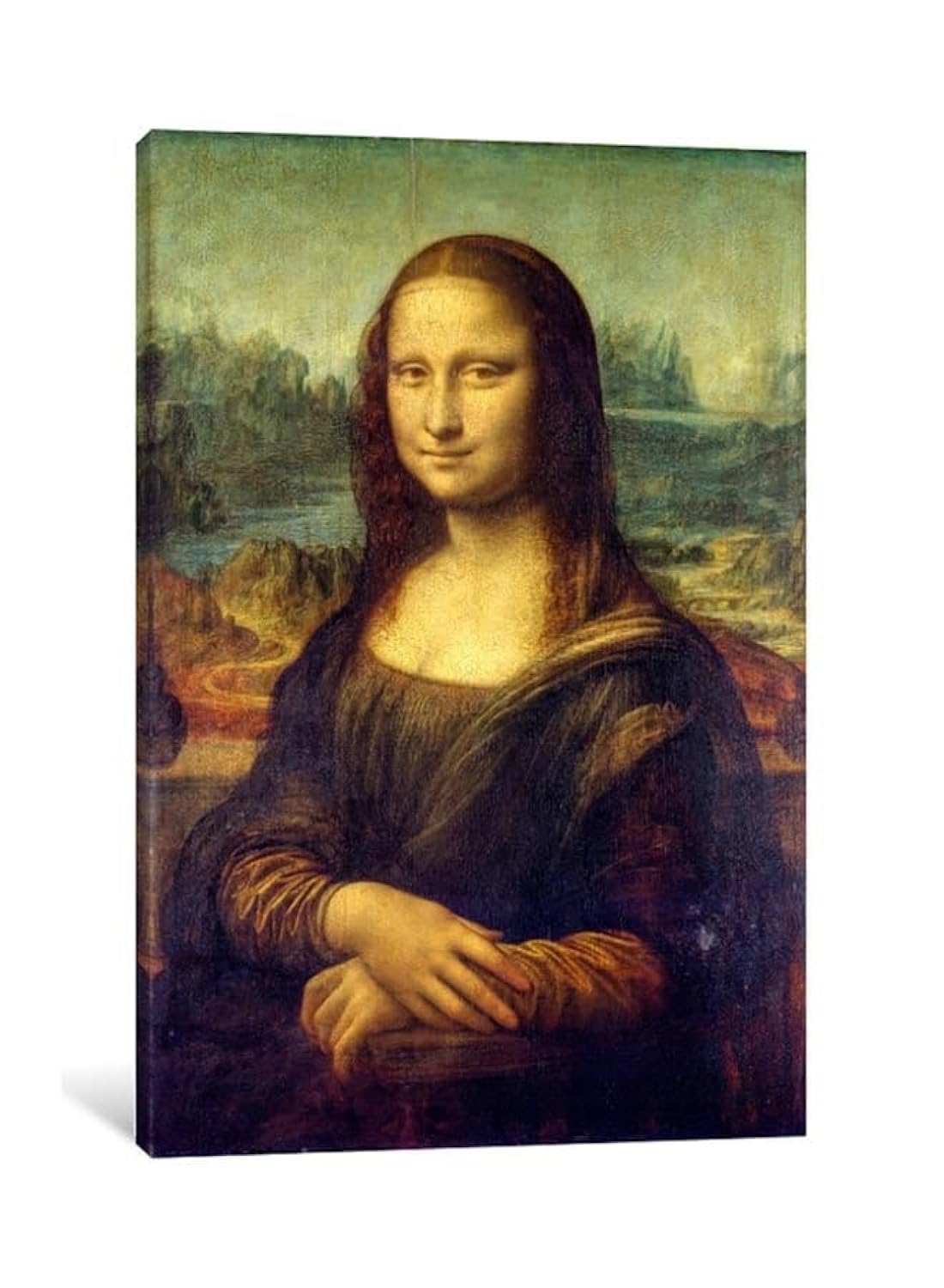 bpaMona Lisa Canvas Print Wall Art 50x33x3.5Centimeter Multicolor