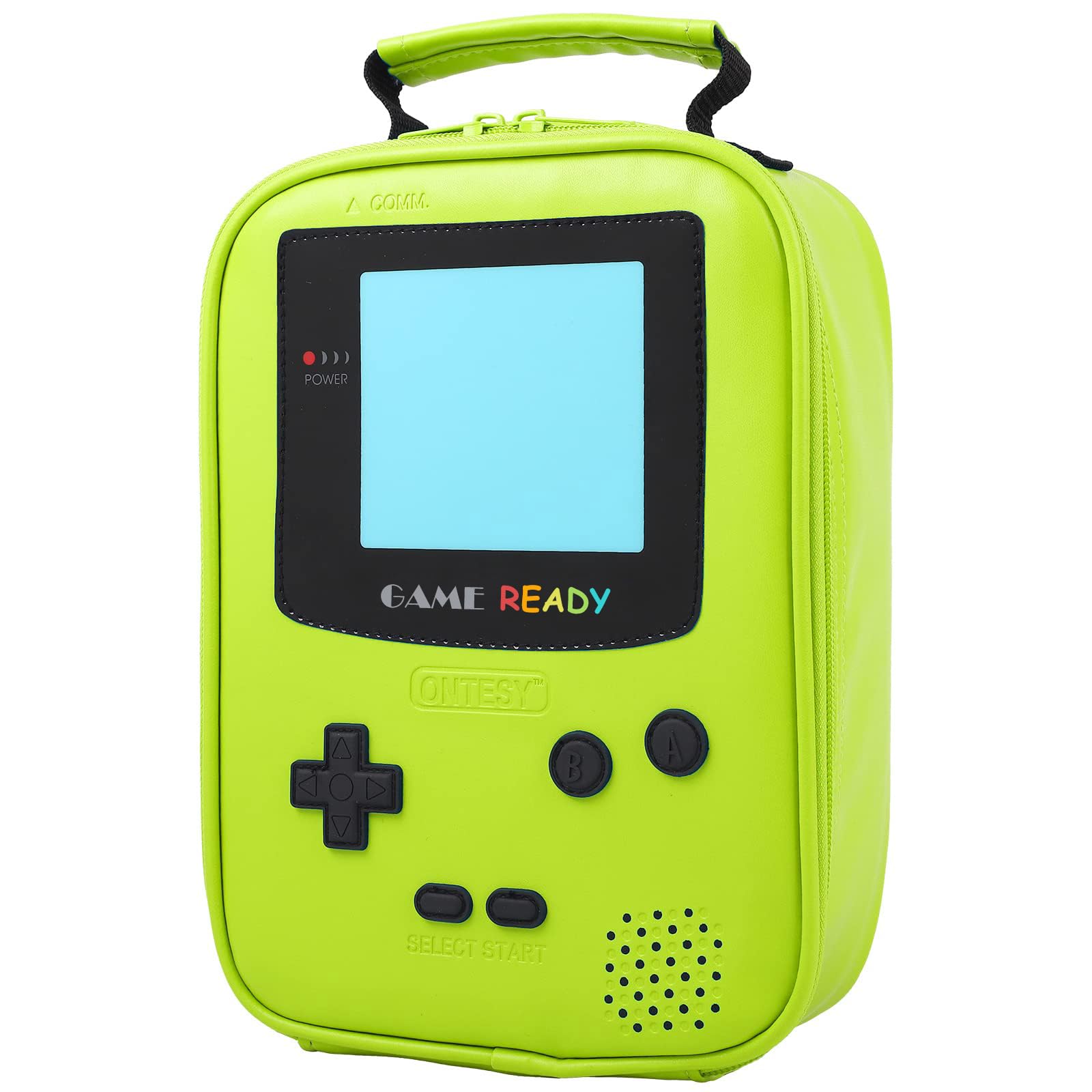 ONTESY Game Lunch Box Leather Reusable Lunch Bag Waterproof Thermal Insulated Mini Cooler for Boys Girls Kids Toddlers