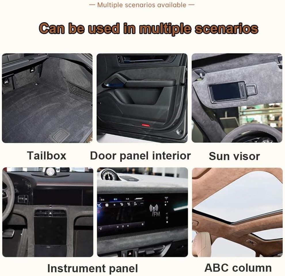 Leather Repair Patch Self Adhesive Suede Fabric Repair Patch, Car Roof Fabric Interior Modification AB Pillar Door Panel/Dashboard Refurbishment (Color : A16, Size : 50x148cm/20x58)