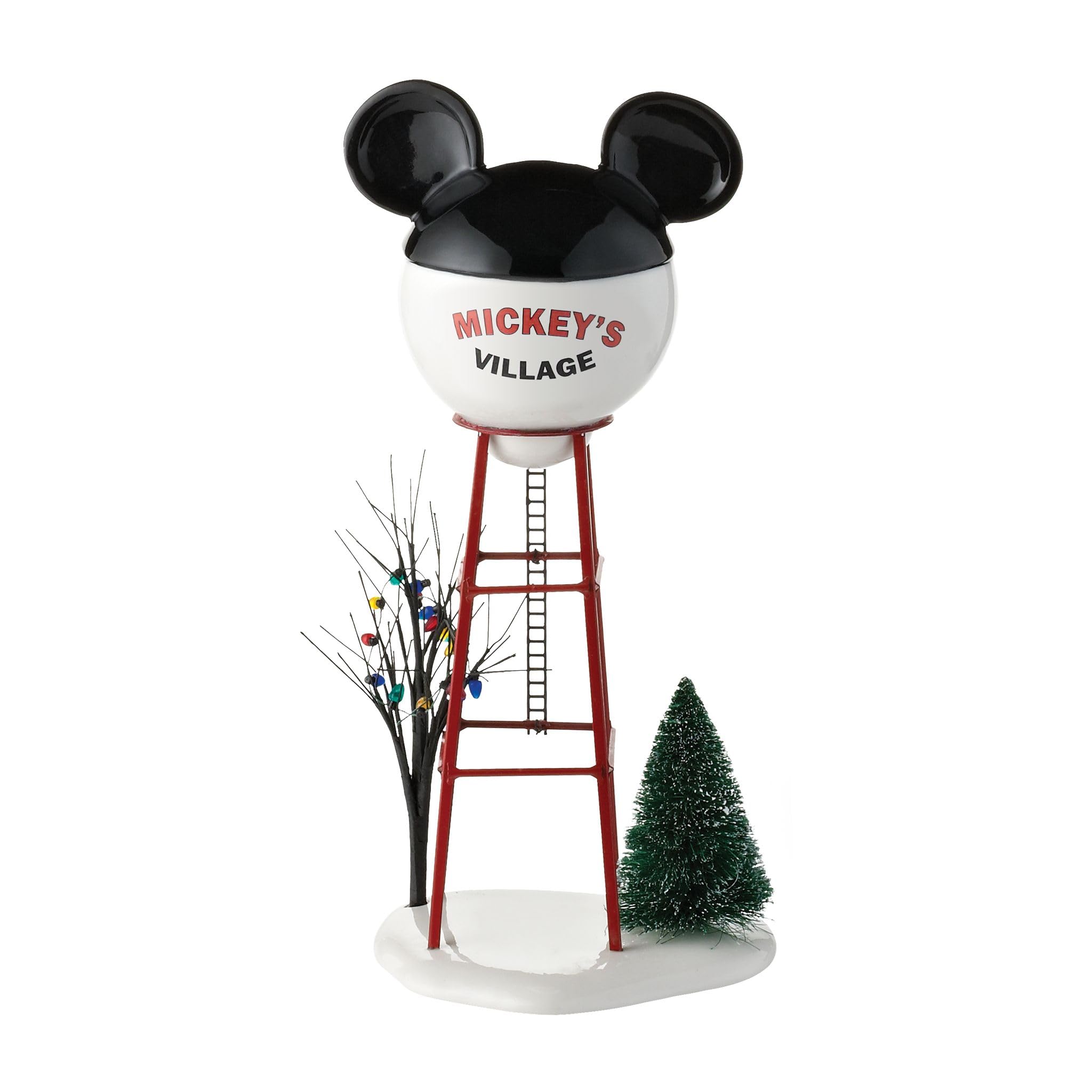 Department 56 Disney Village Accessories Mickey Mouse Water Tower Figurine, 11.875 Inch, Multicolor