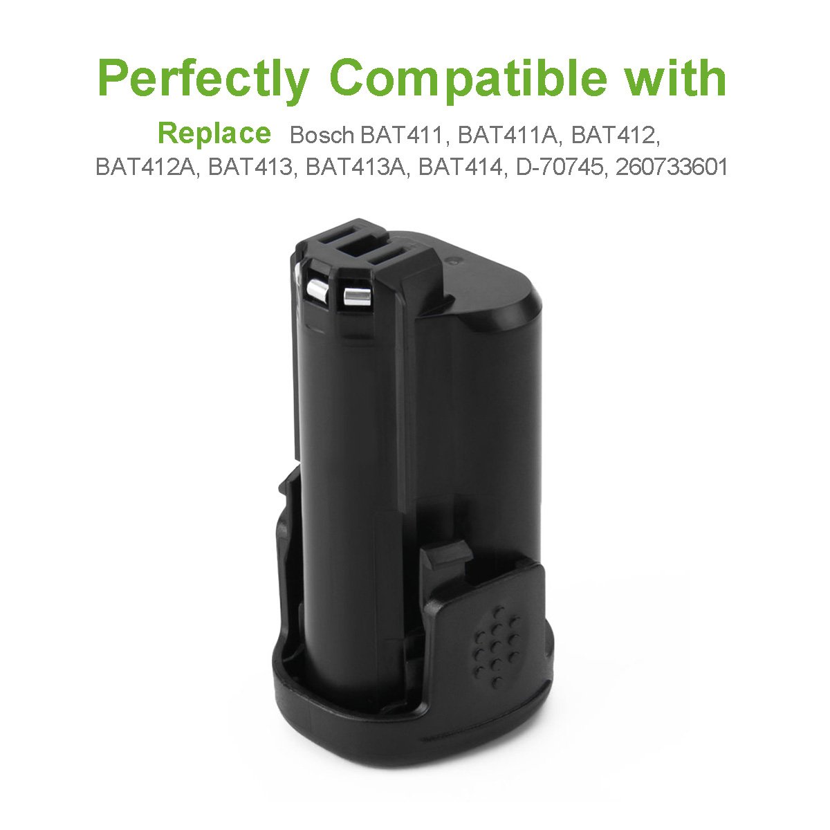 2X Shentec 10.8V-12V 3000mAh Li-Ion Batería Compatible con Bosch BAT411 GBA12V30 BAT412 BAT413 BAT414