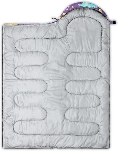 Miniatura 4 de BailiPromise Saco de dormir para camping, 3 estaciones, clima cálido y fresco, ligero, saco de dormir impermeable para adultos y niños, viajes y al