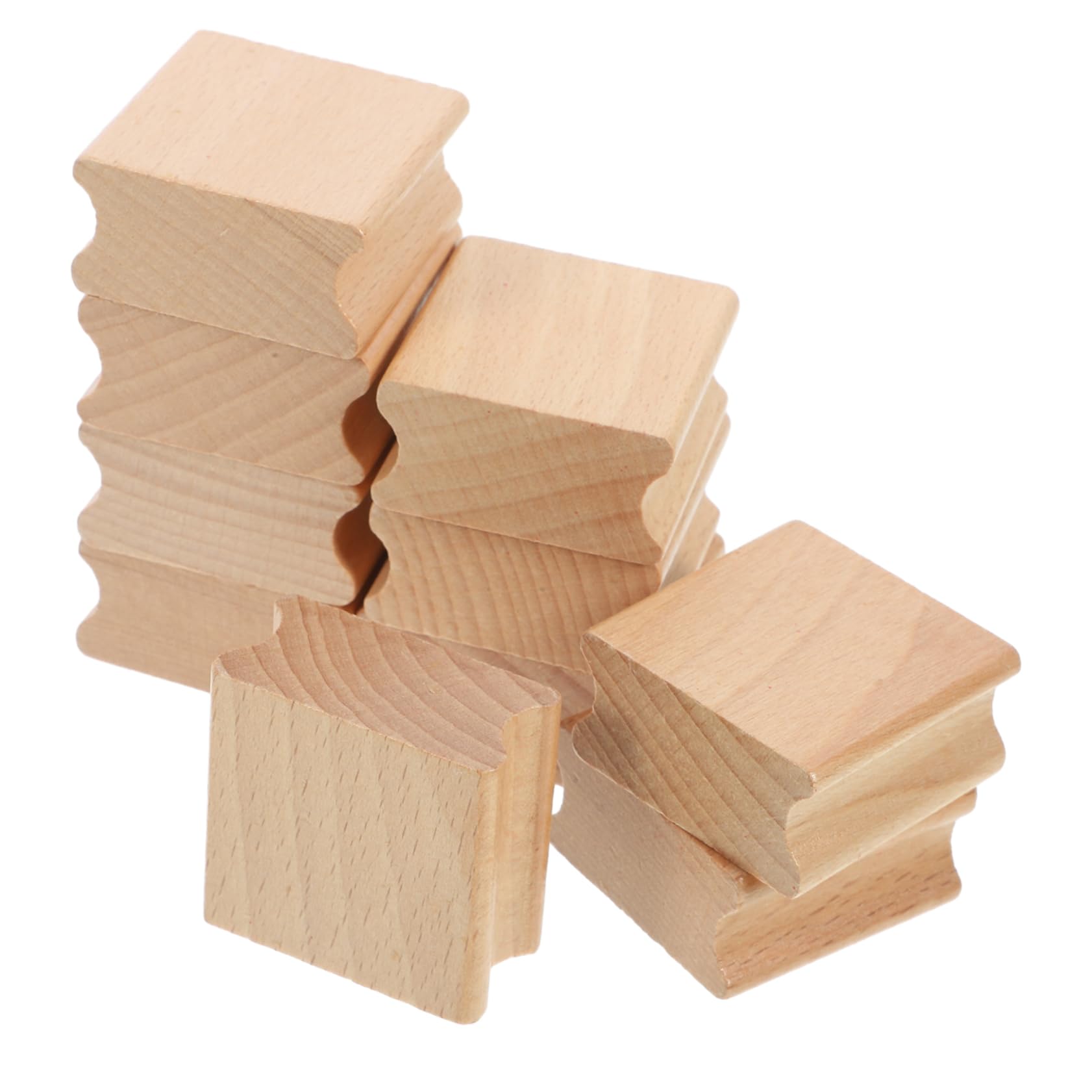 DOITOOL 40 Stck. Teiliges Holzstempel zum Selbstgestalten Blanko DIY Siegel aus Buchenholz Runde Kanten für Bastelprojekte Geschenkanhänger Kinderhandwerk und Scrapbooking