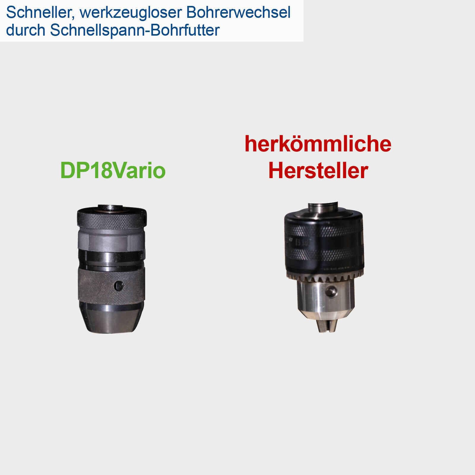 Taladro de columna DP18Vario Scheppach - 230-240V 50Hz 550W - 16mm marca Scheppach