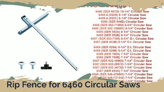 49-22-4146 Circular Saw Rip Fence Guide Kit Replaces 6405-6
