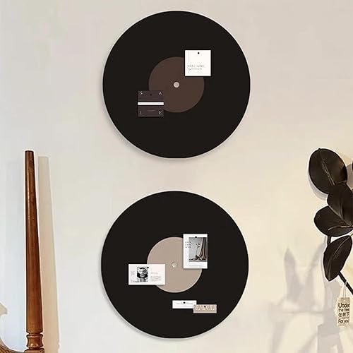 Miniatura 4 de LIYAOLI Juego de 2 tableros de anuncios de fieltro, decoración de pared de música retro para oficina y hogar, tablero de fieltro de 16 pulgadas,