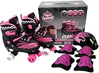 Patins Quad New Preto - com Kit de Proteção
