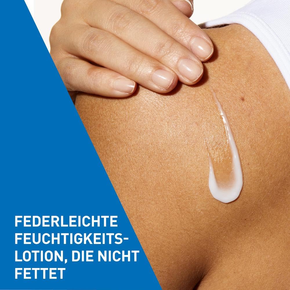 CeraVe Feuchtigkeitslotion für Körper und Gesicht, Leichte Pflegelotion für trockene bis sehr trockene Haut, Intensiv Feuchtigkeit spendend, Mit Hyaluron und 3 essenziellen Ceramiden, 562 ml