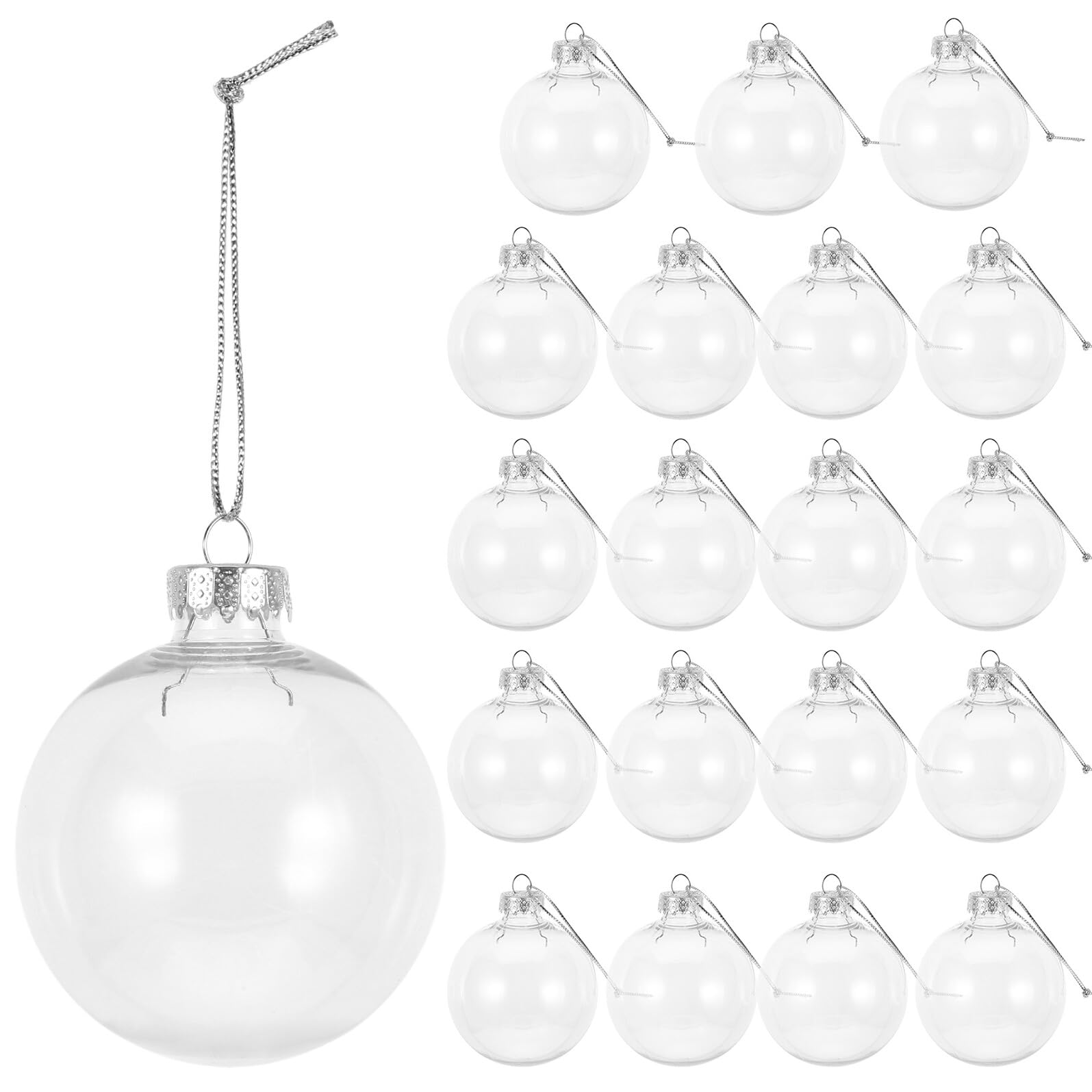 Boules de Noël creuses transparentes ouvrables et incassables pour fêtes