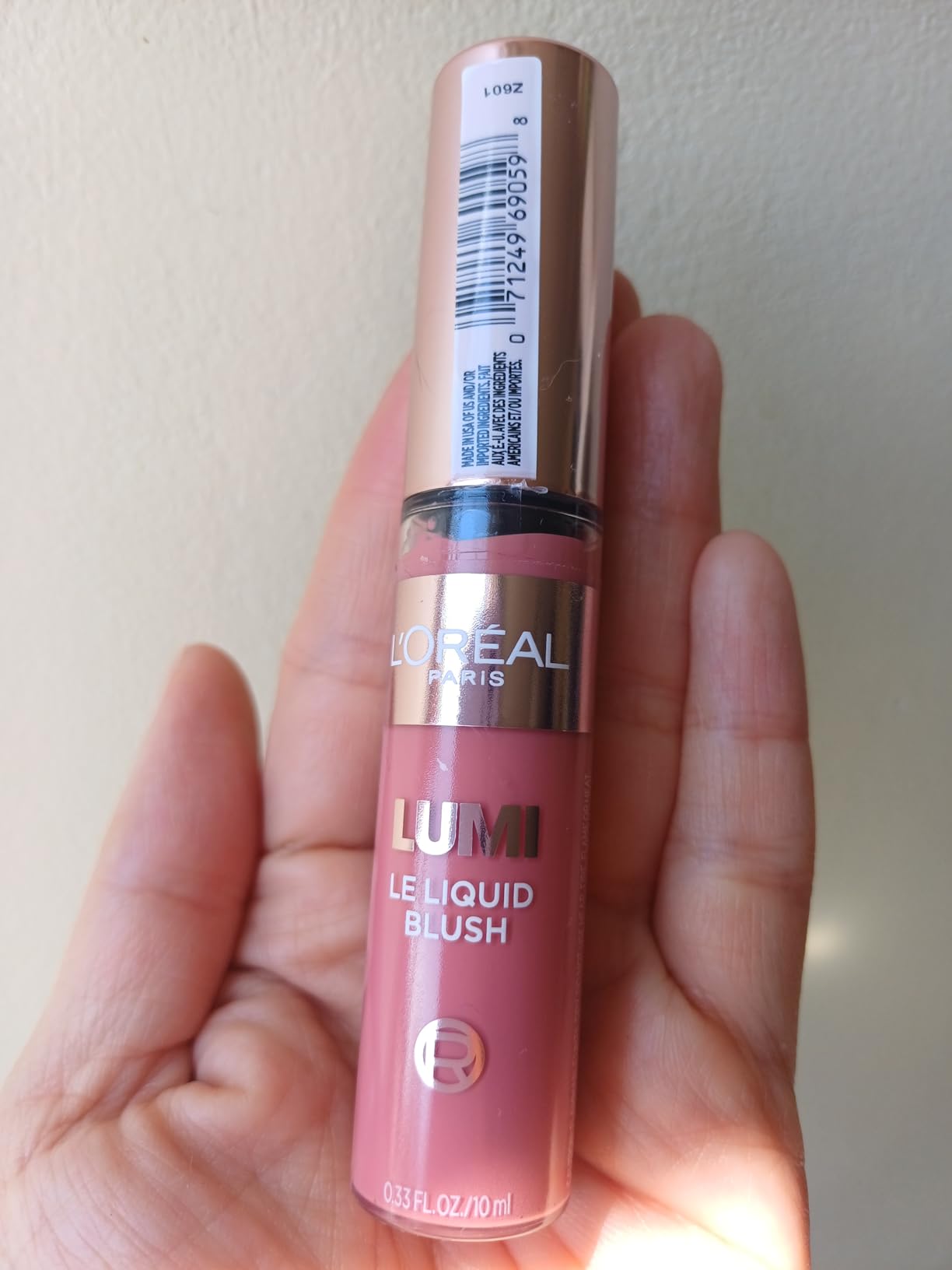 L'Oreal Paris True Match Lumi Le Liquid Blush, Intense Lightweight Blush Formula With Liquid Pigments, Glowy Gold Pink, 0.33 Fl Oz