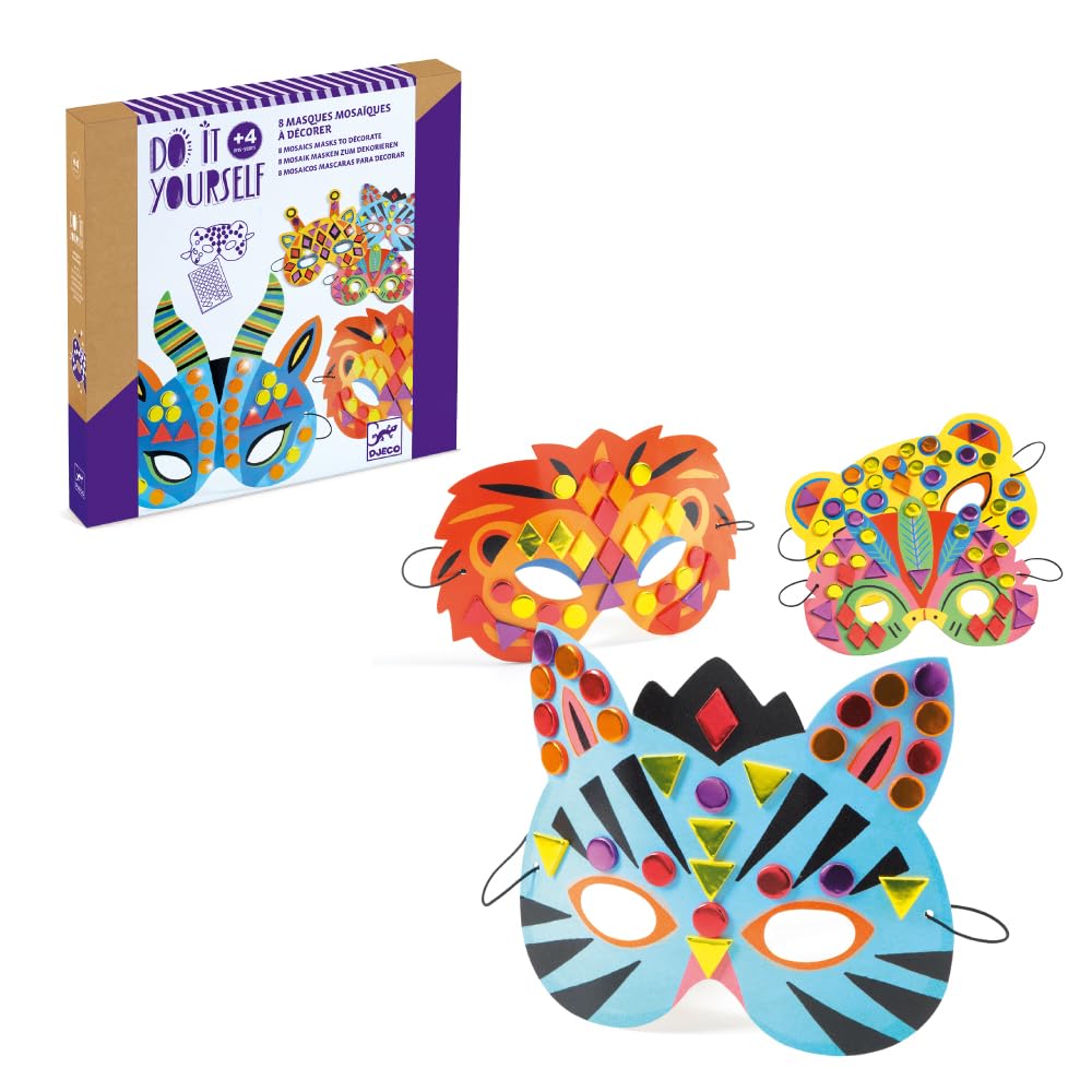 Amazon.co.jp: DJECO ジェコ DIY マスク ジャングル アニマルズ 工作