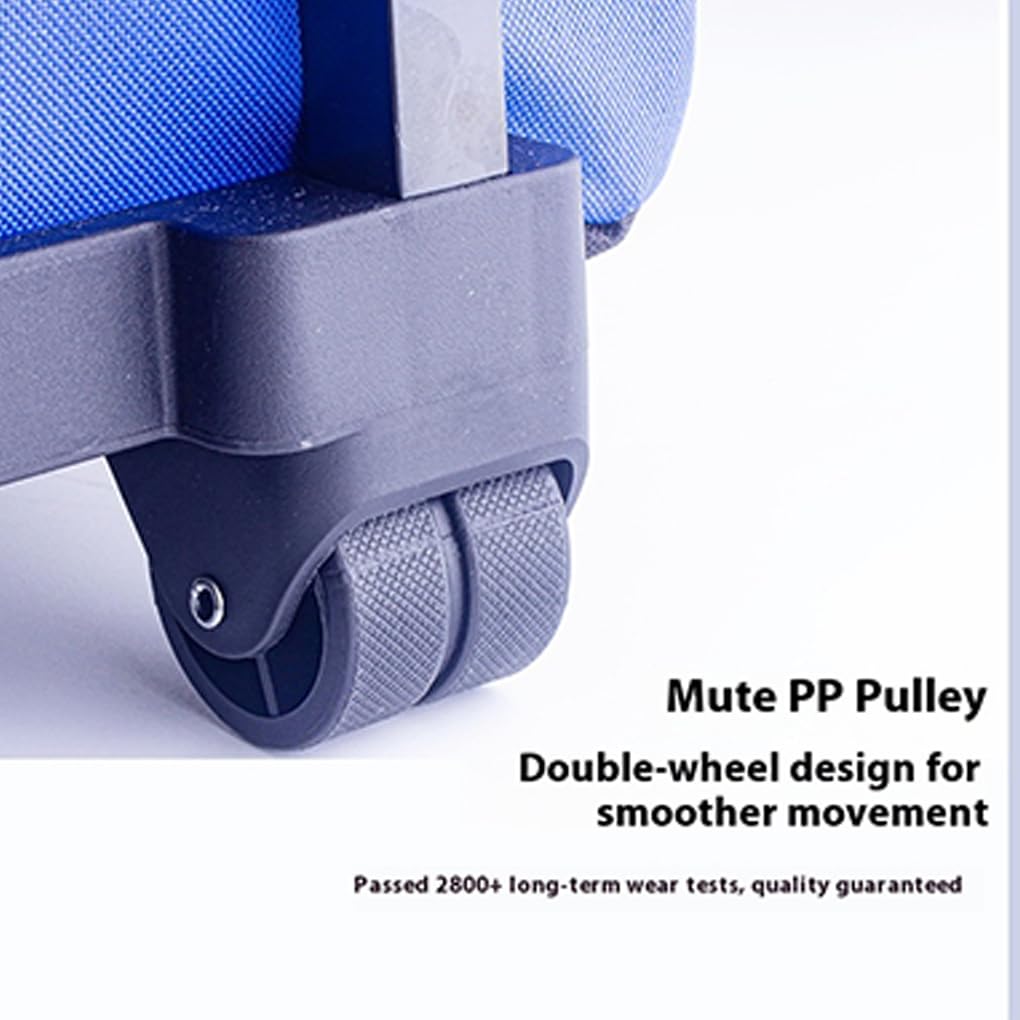 Borsa termica da 43 litri con ruote e maniglia - Borsa termica grande con cerniera e tasca in tessuto Oxford resistente per esterni, blu
