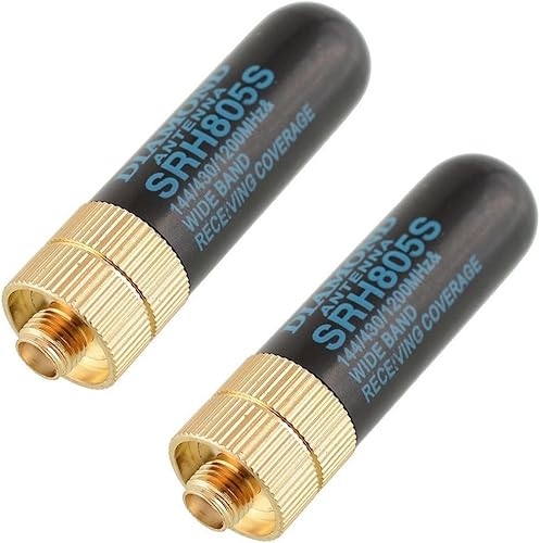 Mini antena corta para walkie talkie AR-805S SMA- Antena hembra de doble banda de alta ganancia de largo alcance compatible con Baofeng BF-888S,