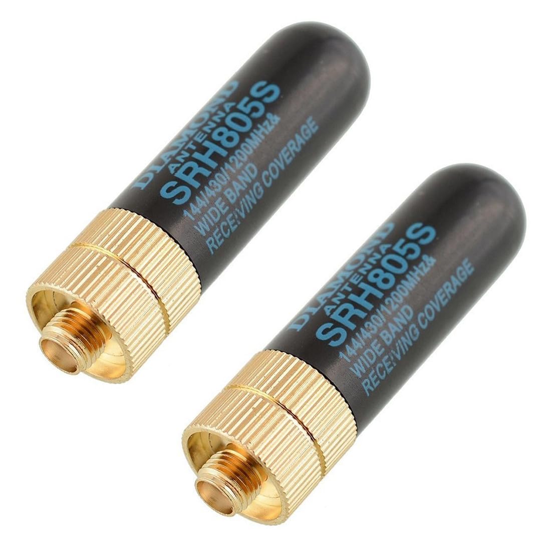 AngelReally SRH805S SMA-F Female Dual Band Antenna,5cm SRH805S Walkietalkie UV Dual Antenna for GT-3 UV-5R BF-888s Radio (2 Pack (TD-805S 1.96