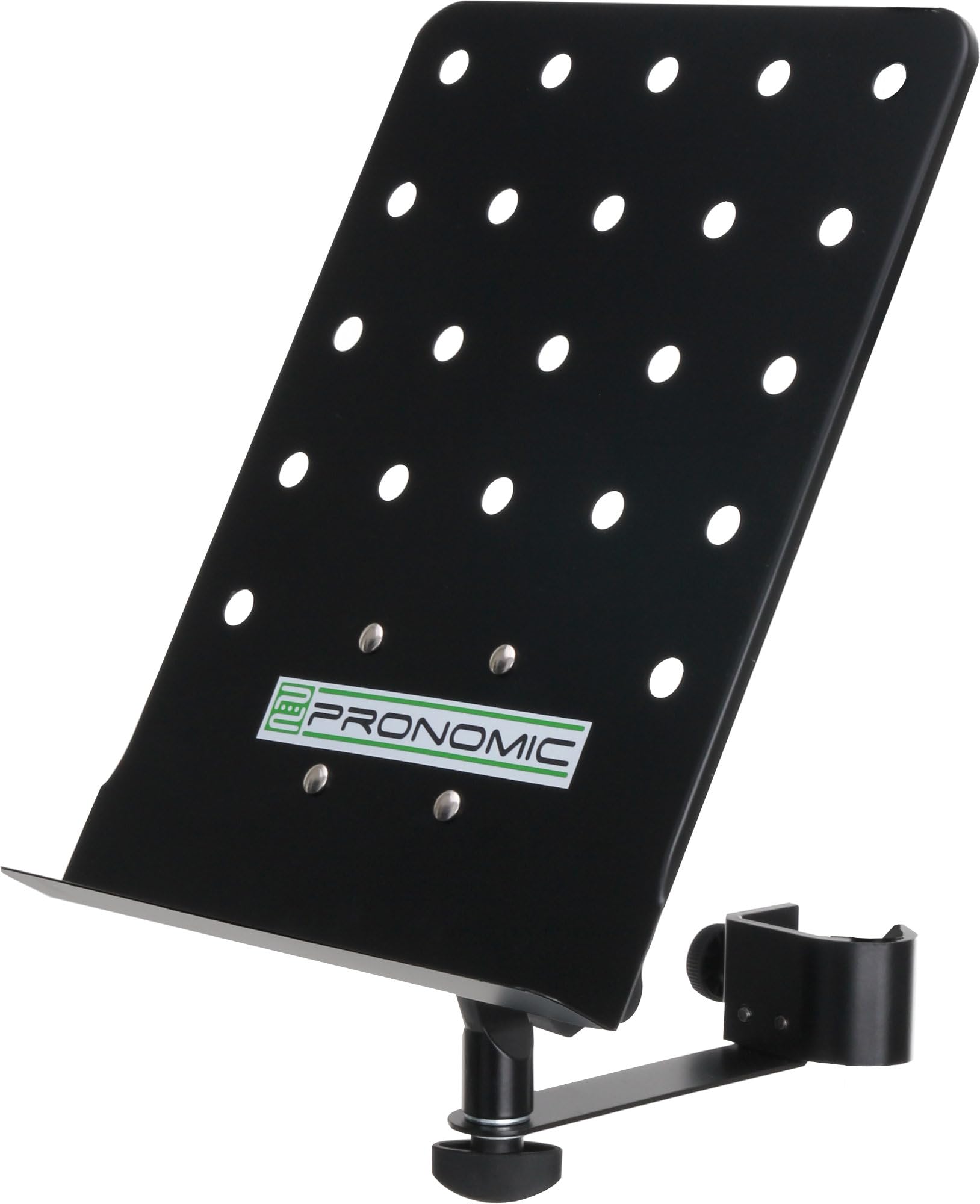 Pronomic NH-100 Porte-partitions pour micros (porte-partitions à clipser, support de partitions pour micro, porte-concept) noir