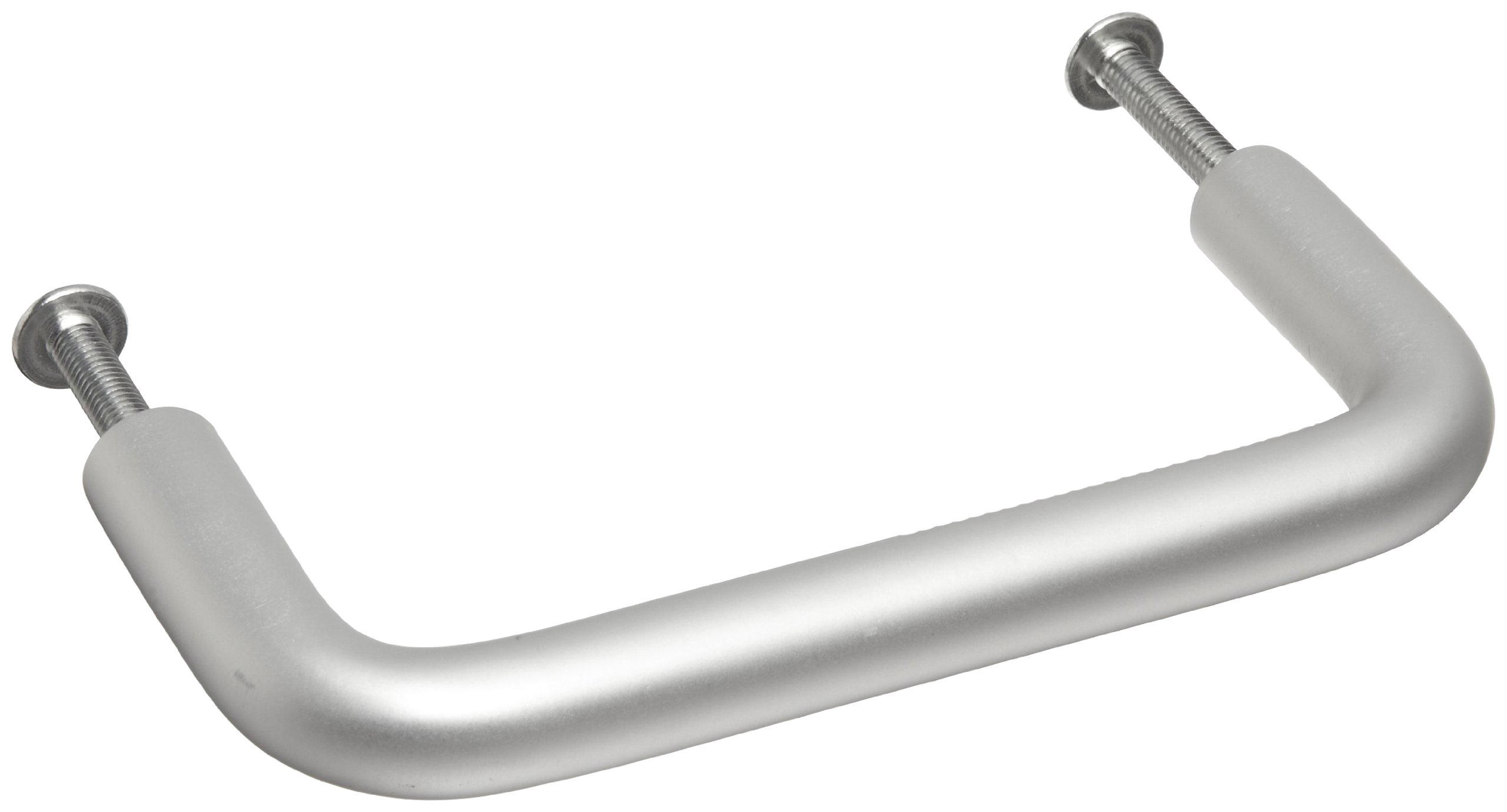 Monroe Aluminum Offset Pull Handle, Round Grip, Dull Finish, 8