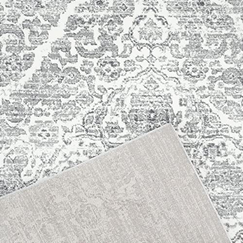 Luxe Weavers Distressed Silver 8X10 Area Rug, Modern, Stain Resistant Carpet, Indoor Oriental Rug #TOP5