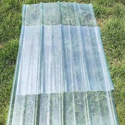 Lastra trasparente ondulata per tetto, 1 mm, silenziosa, autopulente, antipioggia, protezione UV, varie dimensioni, per tettoie da 1/3/5/7/11/13/16 pezzi