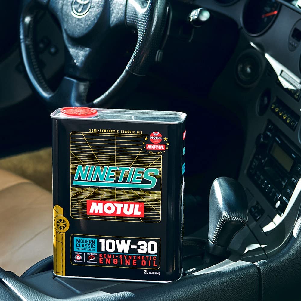 MOTUL 10W30 Semi Synthetic Motor Oil Nineties for Modern Classic Engines 2 Liter Tin Can