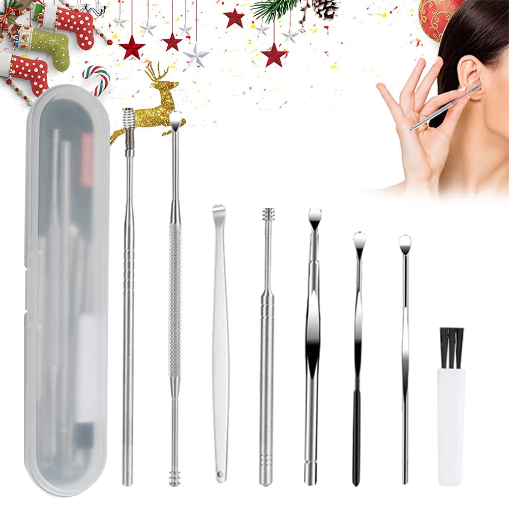 Ear Wax Removal Kit, 2021 Newest Ear Cleaner, Ear Pick, Safe Ear Wax Removal Tool 8 Pcs, Ear Wax Remover with a Storage Box, Cleaning Ear Canal at Home, Itch Relief, Ear Wax Build up