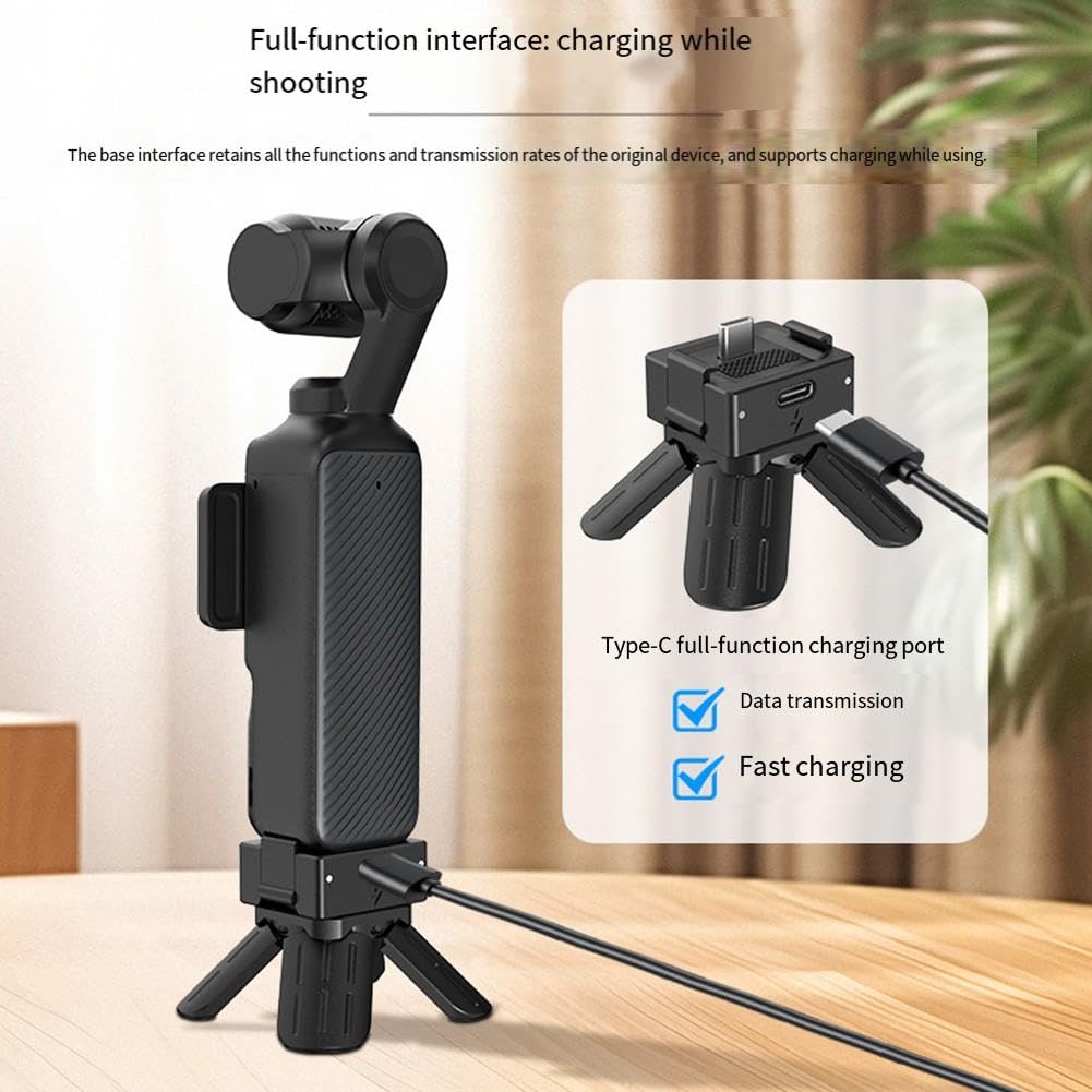 Placa base compacta de 5.5cm para DJI Pocket 3 Interfaz completa (negro)