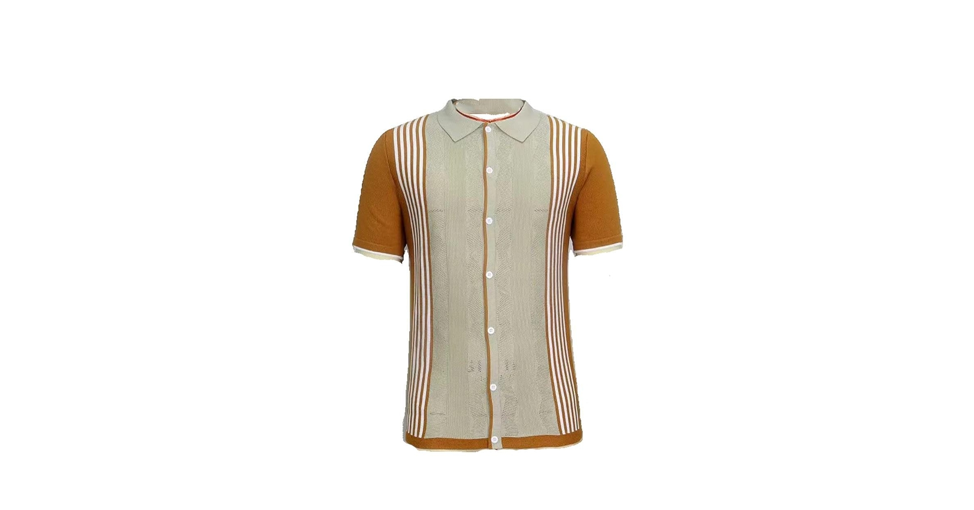 Amazon.com: Summer Shirt Men Knitting Stripe Print Patchwork